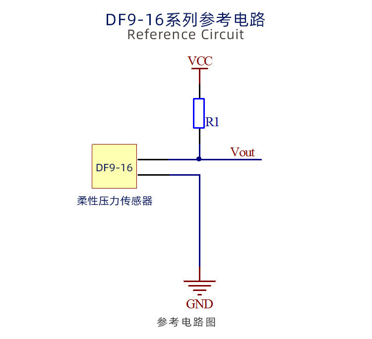 RoHS DF9-16 Flexible Thin Film Force Sensor 23.2mm*10mm